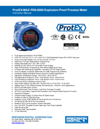 Thumbnail of document Manual - PD8-6000 ProtEX-MAX Explosion-Proof Process Meter